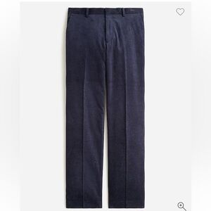 J. Crew Men's Dark Blue Corduroy Suit Pants Ludlow Slim-fit English cotton